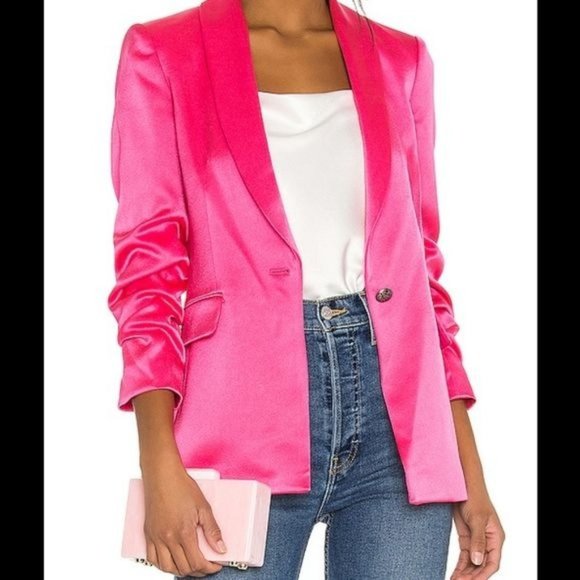 Alice + Olivia Jackets & Blazers - Alice + Olivia Women's Sebastian Scruch-Sleeve Blazer Store Floor Sample